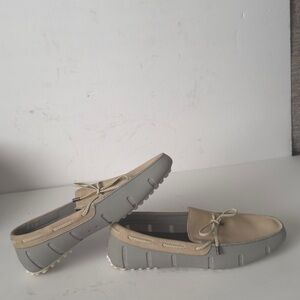 Swims Men's Beige‎ and Light Gray Boat Shoes